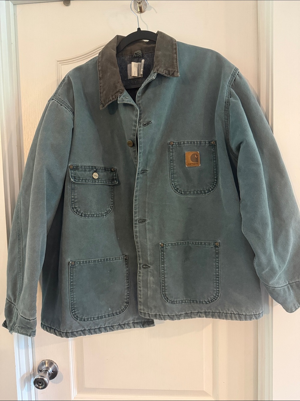 Vintage Carhartt Men's Hunter Green 1997-1998 Chore Jacket. Us made union made